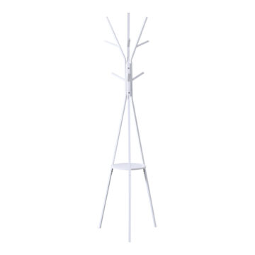 Καλόγερος Denner μέταλλο σε λευκή απόχρωση 48.5x48.5x180εκ