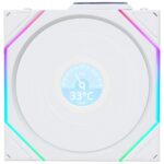 Lian Li UNI FAN TL-LCD Wireless 140 White (1pc) Case Fan - No Controller Included