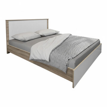 Κρεβάτι Athos σε sonoma-λευκό απόχρωση 160x200εκ