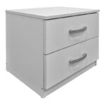 Κομοδίνο Athos σε λευκή απόχρωση 48x40x41.5εκ
