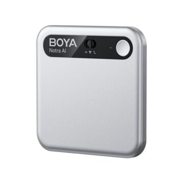 BOYA Notra Silver - AI Audio Recorder - 64GB Room/Phone/BT