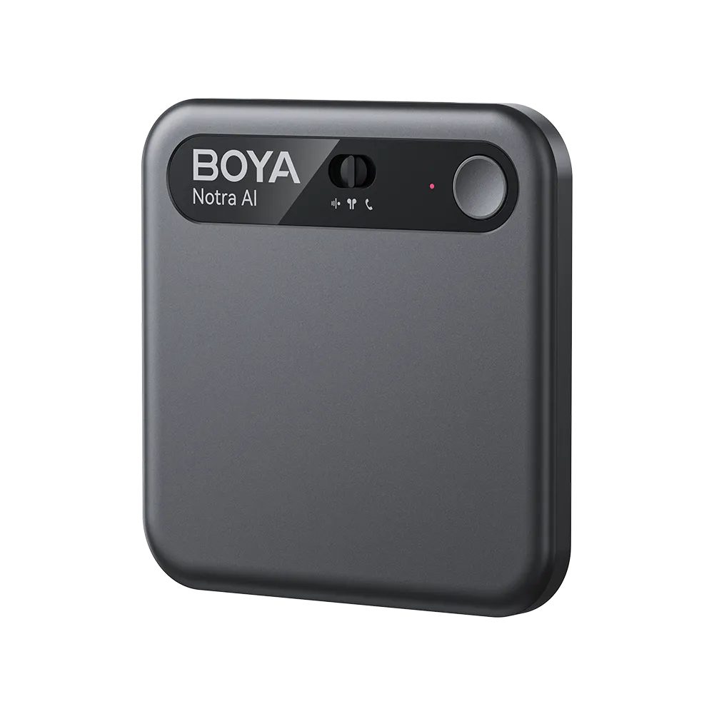 c61aee4cc5f49a04212a9a2a164dc7cb BOYA Notra Black - AI Audio Recorder - 64GB Room/Phone/BT