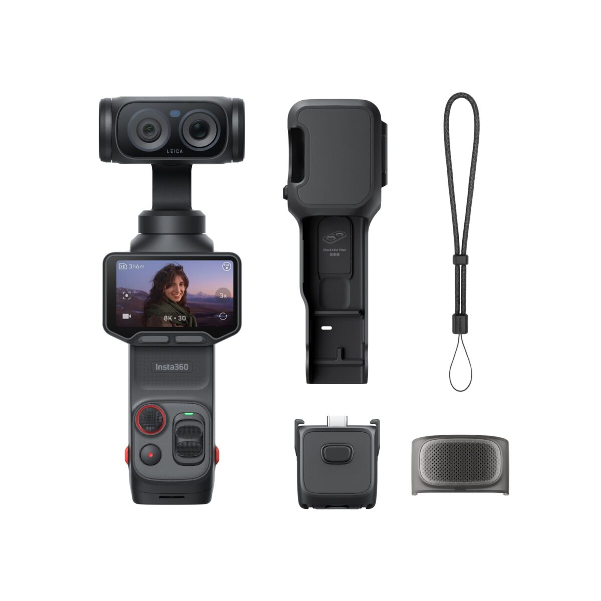 Luna-Ultra-Standard-Black Insta360 Luna Ultra Standard Bundle Black - 1-Inch 8K Leica Sensor